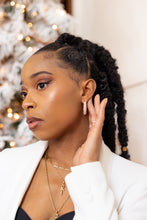 Load image into Gallery viewer, Crystal Engraved Hoop Earrings
