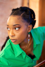 Load image into Gallery viewer, Dangle Gem Stone Earrings
