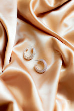 Load image into Gallery viewer, Crystal Engraved Hoop Earrings
