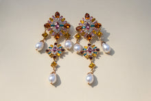 Load image into Gallery viewer, Majestic Jeweled Drop Earrings
