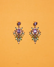Load image into Gallery viewer, Lilac Shiny Crystal Drop Earrings
