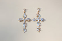 Load image into Gallery viewer, Crystal Cross Drop Earrings
