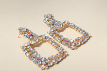 Load image into Gallery viewer, Iridescent Crystal Square Earrings
